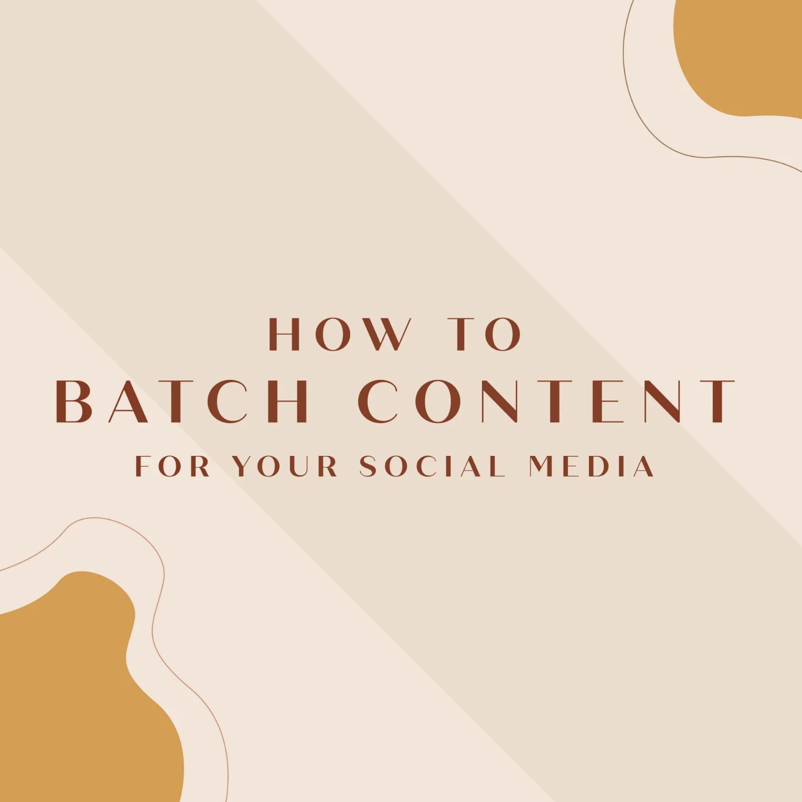 How to Batch Content for you Social Media